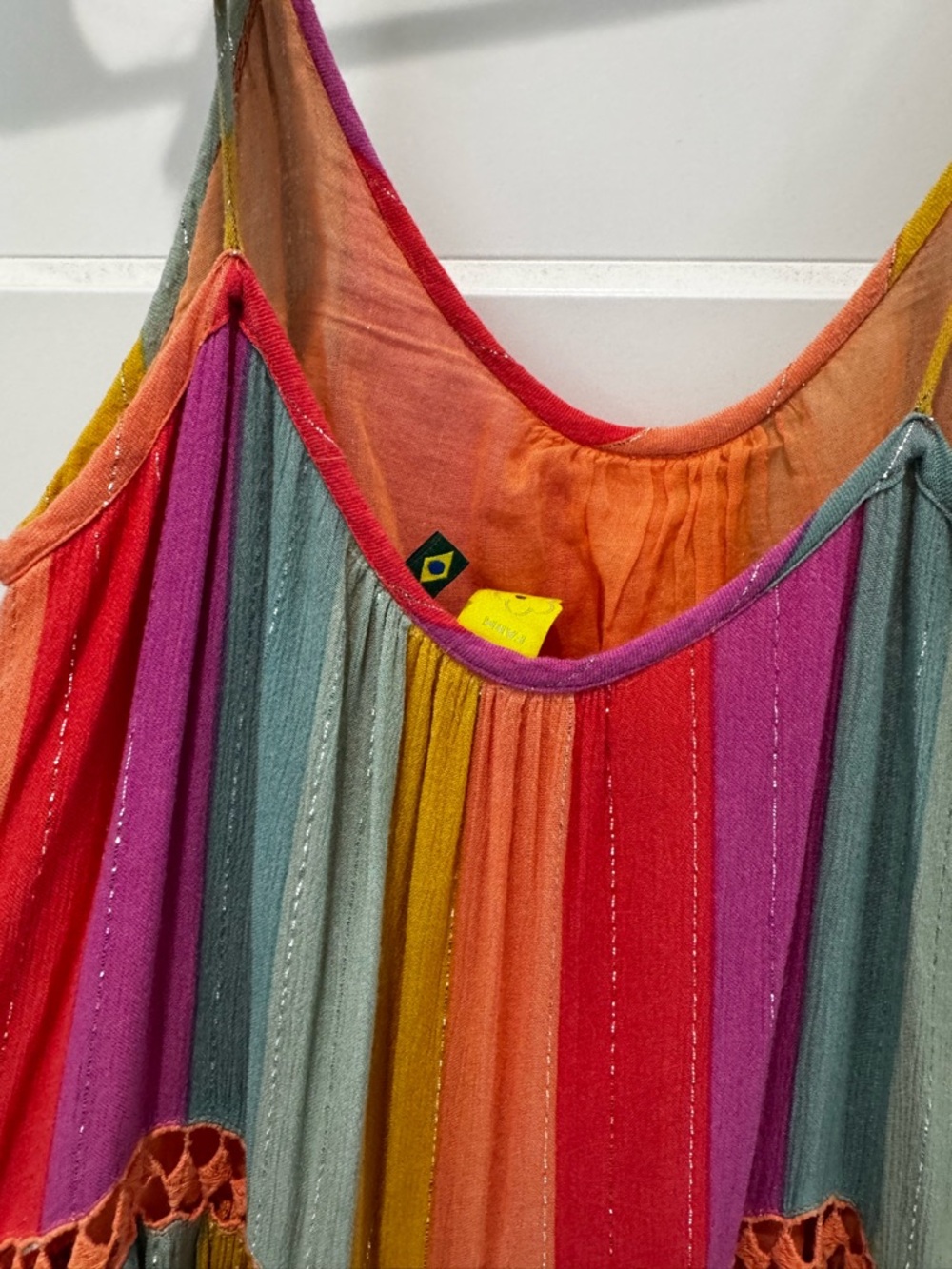 Vintage Rare Farm Rio Brazil Rainbow Maxi Dress size small VGUC - Picture 11 of 13